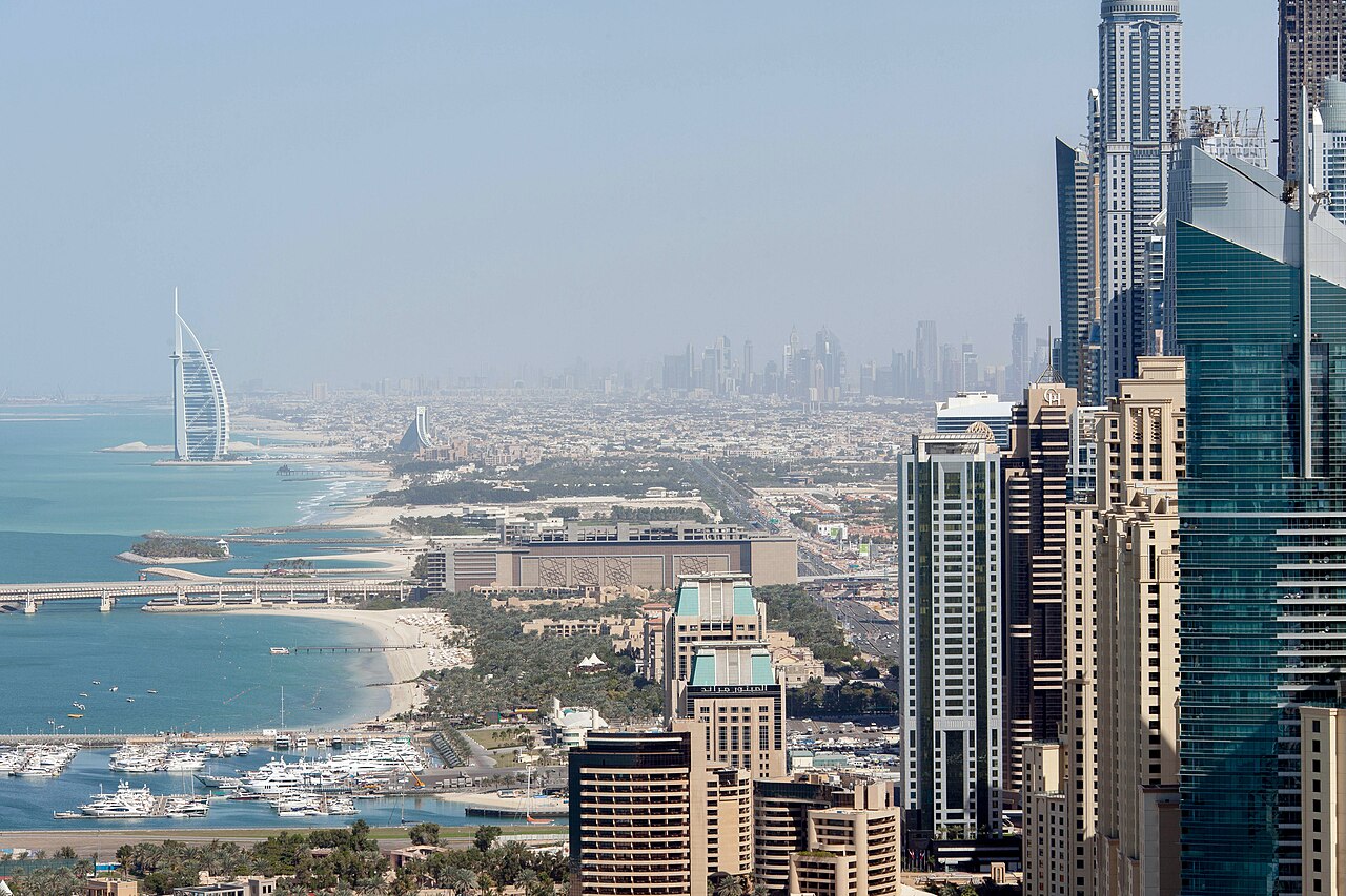 The Burj Al Arab and the Dubai coastline